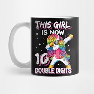 Womens This Girl Is Now 10 Double Digits 10th birthday Mug